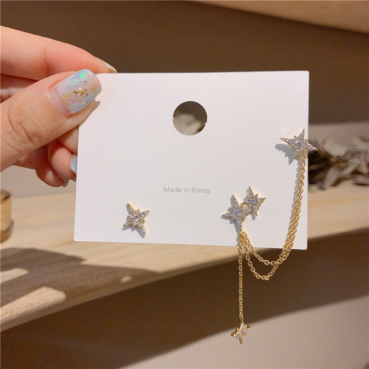 Asymmetric Meteor Stud Earrings