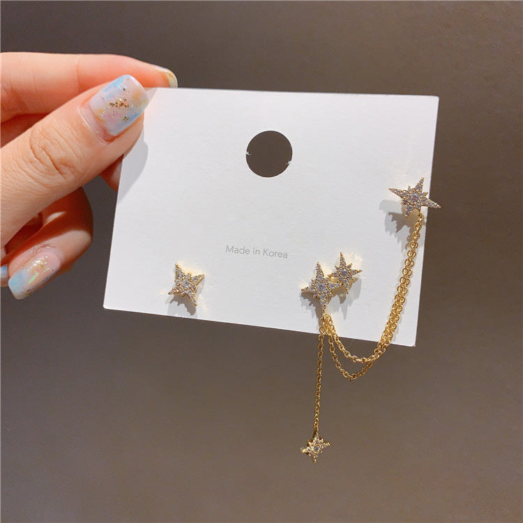 Asymmetric Meteor Stud Earrings