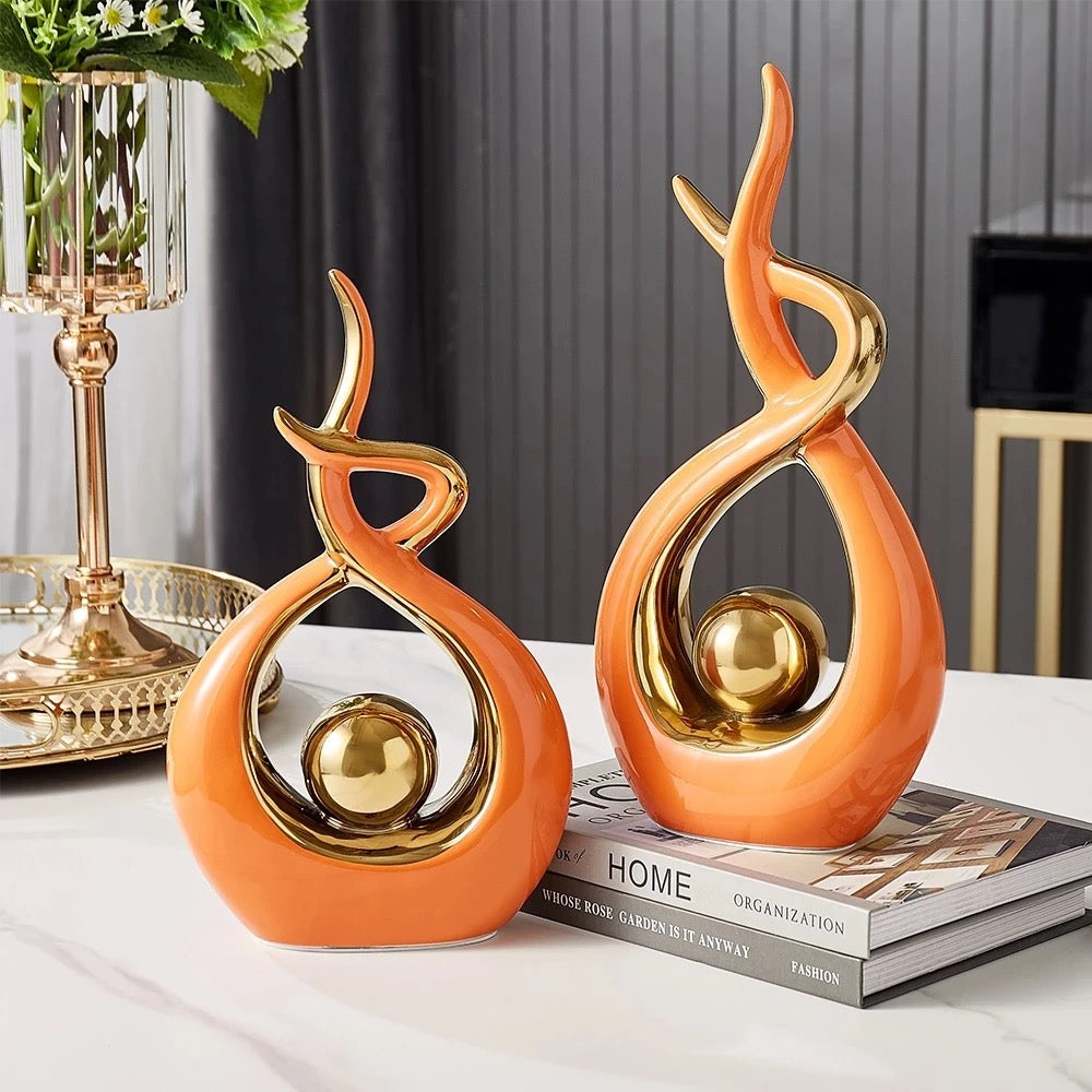 Home decor spiral ceramic luxury display