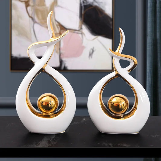 Home decor spiral ceramic luxury display
