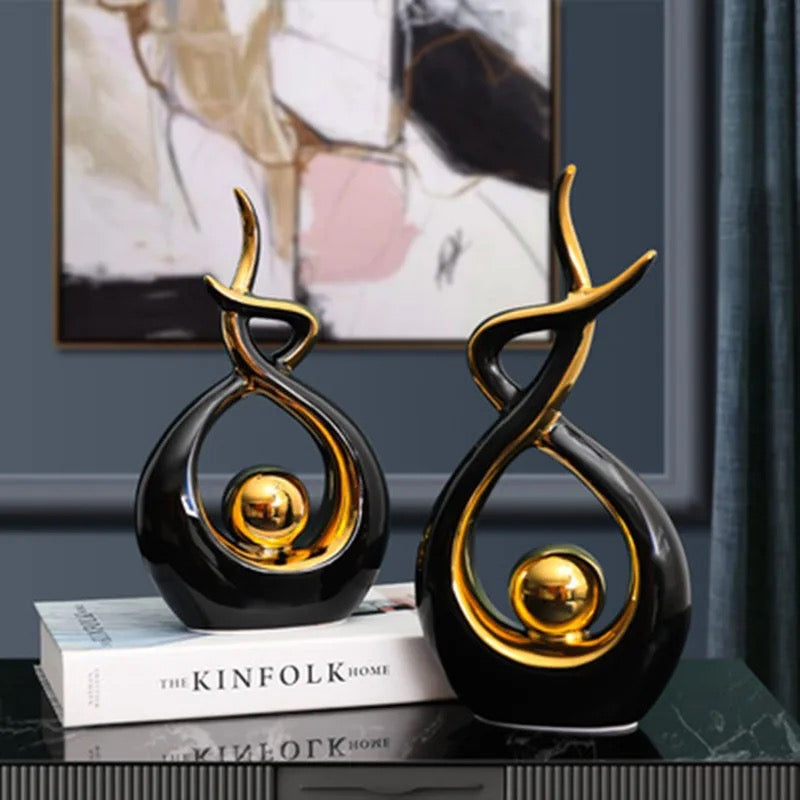 Home decor spiral ceramic luxury display